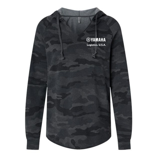 Independent Trading co. Women's lightweight California Wave Wash Hooded Sweatshirt - Printed Logo Thumbnail